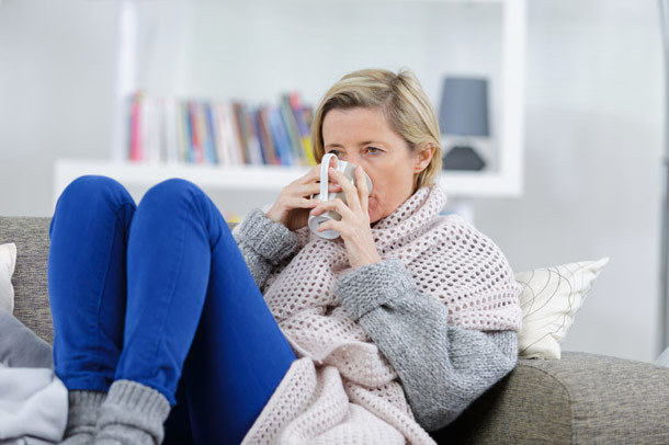 Women with a cold